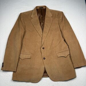 Circle S Sport Coat Mens 48L Brown Corduroy Western Cowboy Blazer Jacket